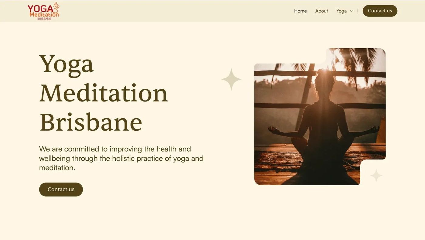 Yoga Meditation Brisbane website